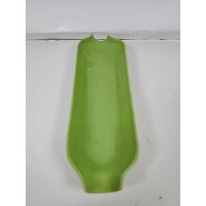 Royal Plastic Corn on the Cob Trays Holders Serving Plates Green 1970s Set Of 7